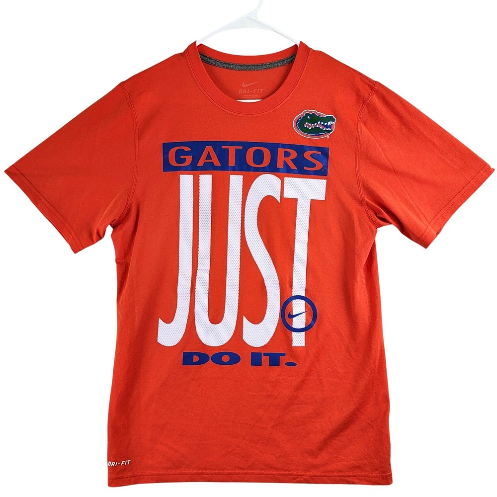 Florida Gators Nike T Shirt Mens S Orange Dri-FIT Just Do It Athletic NCAA